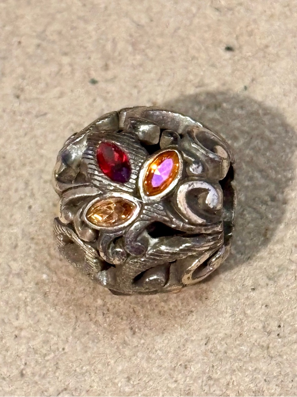 🆕Listing! Brighton Tapestry Taj bead Pierced leaves Fall color crystals Retired